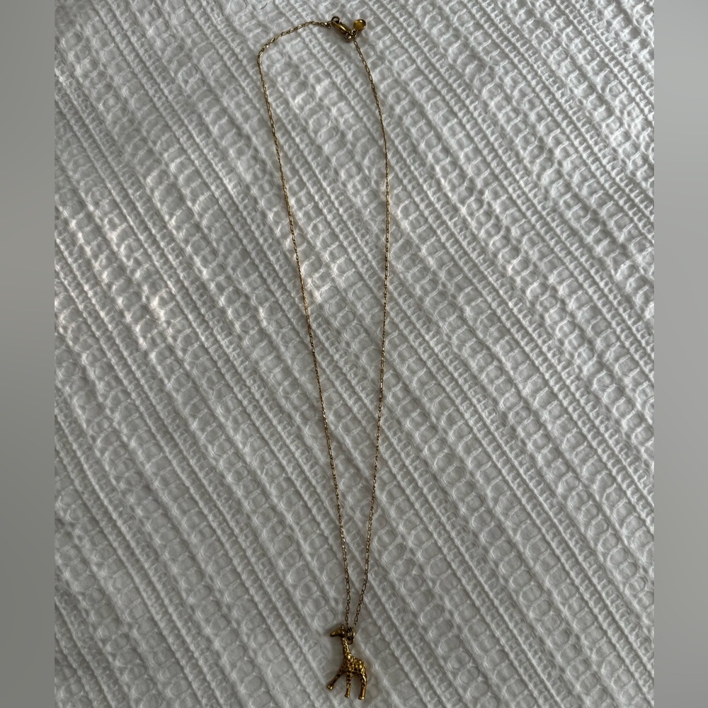 J.Crew Vintage Gold Giraffe Pendant Necklace